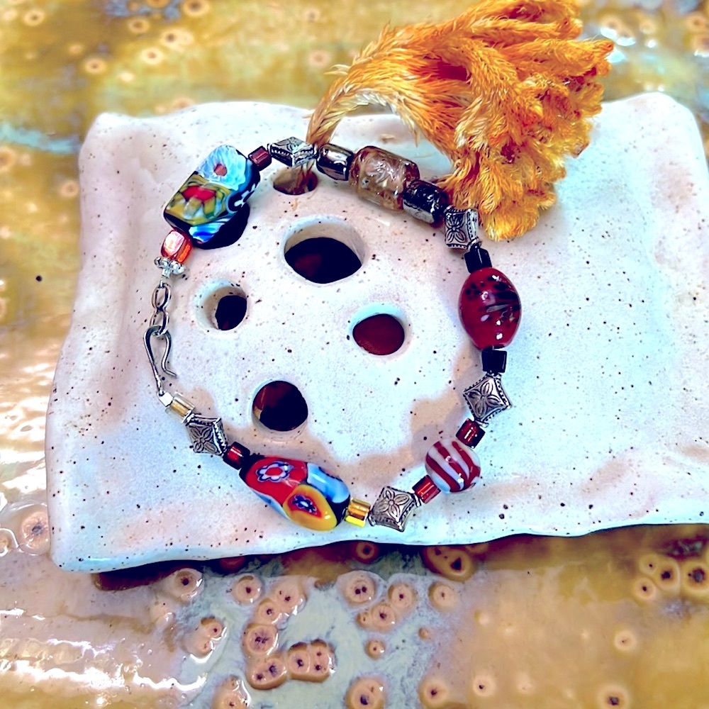 8” bracelet 925 sterling silver beads handmade by local artisan MS